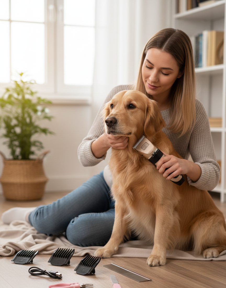 Máquina Cortapelo para Mascotas Profesional | Perros y Gatos | Recargable USB
