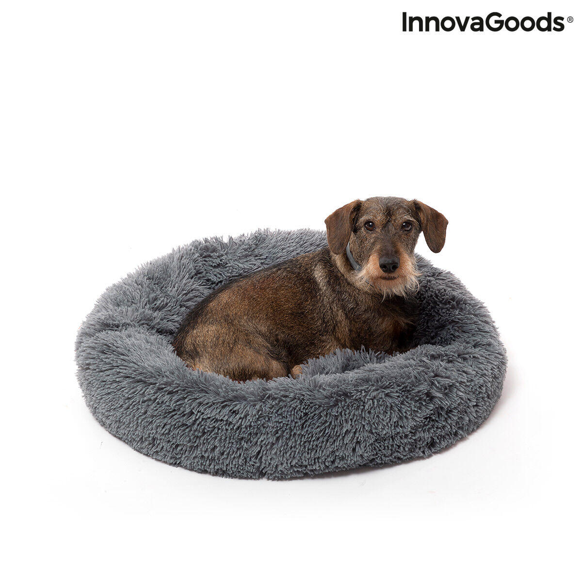 Cama Antiestrés para Mascotas Bepess InnovaGoods – Extra Suave y Calmante con Borde Elevado