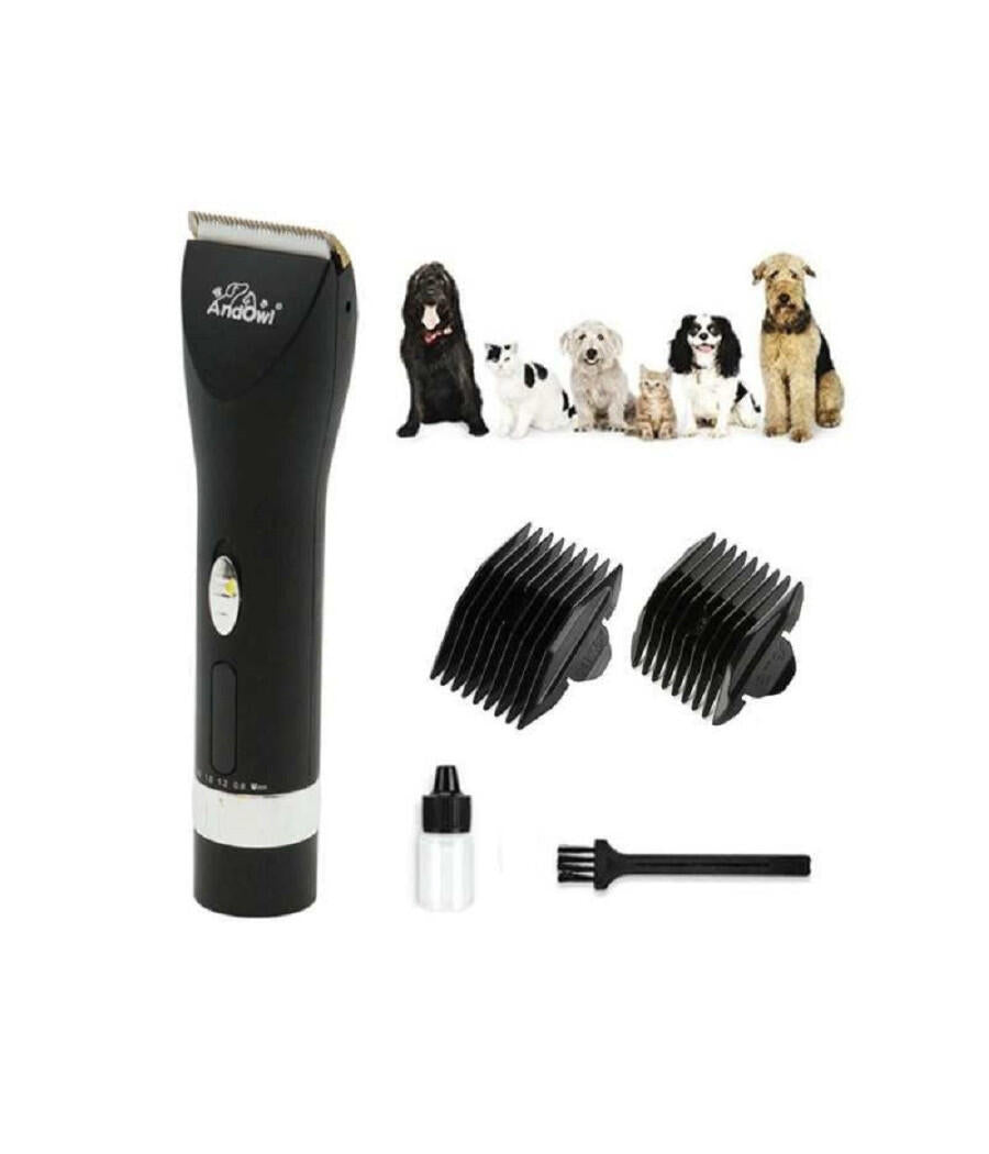 Cortapelos Recargable para Mascotas Q-T180 | Kit Profesional Perros y Gatos