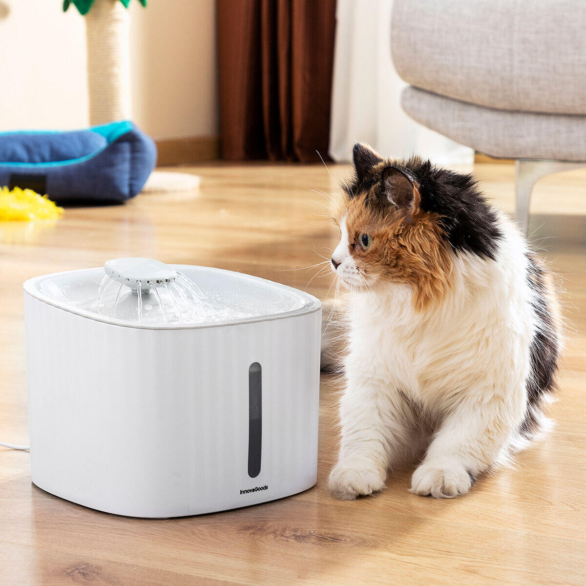 Fuente de Agua para Mascotas Drinkatt InnovaGoods 3 L – Silenciosa, Filtrada y Automática