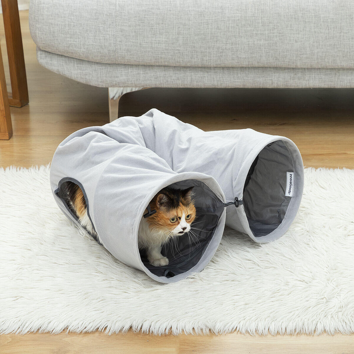 Túnel Plegable para Gatos Funnyl InnovaGoods – Juguete Interactivo y Refugio Multifunción