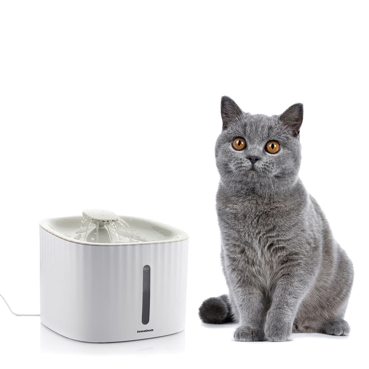 Fuente de Agua para Mascotas Drinkatt InnovaGoods 3 L – Silenciosa, Filtrada y Automática