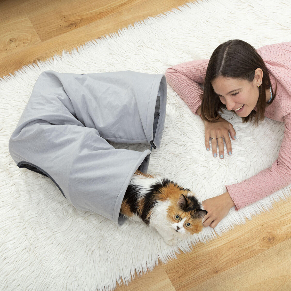 Túnel Plegable para Gatos Funnyl InnovaGoods – Juguete Interactivo y Refugio Multifunción