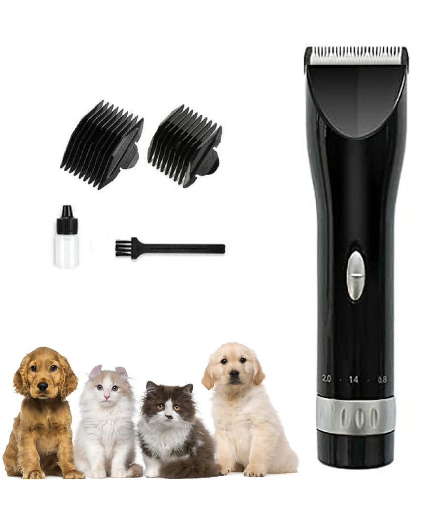 Cortapelos Recargable para Mascotas Q-T180 | Kit Profesional Perros y Gatos