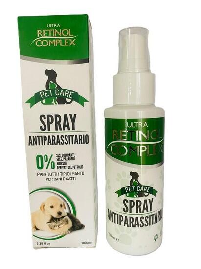 Spray Antiparasitario para Mascotas 100 ml | Retinol Complex | Perros y Gatos
