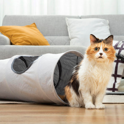 Túnel Plegable para Gatos Funnyl InnovaGoods – Juguete Interactivo y Refugio Multifunción