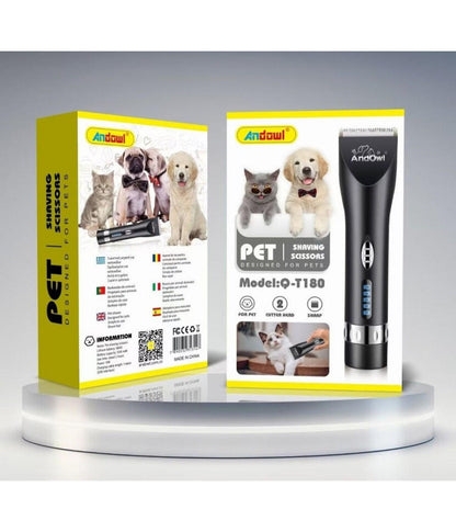 Cortapelos Recargable para Mascotas Q-T180 | Kit Profesional Perros y Gatos