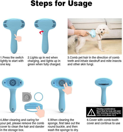 Cepillo Eléctrico Quitapelos para Mascotas | Perros y Gatos | Antinudos y Silencioso