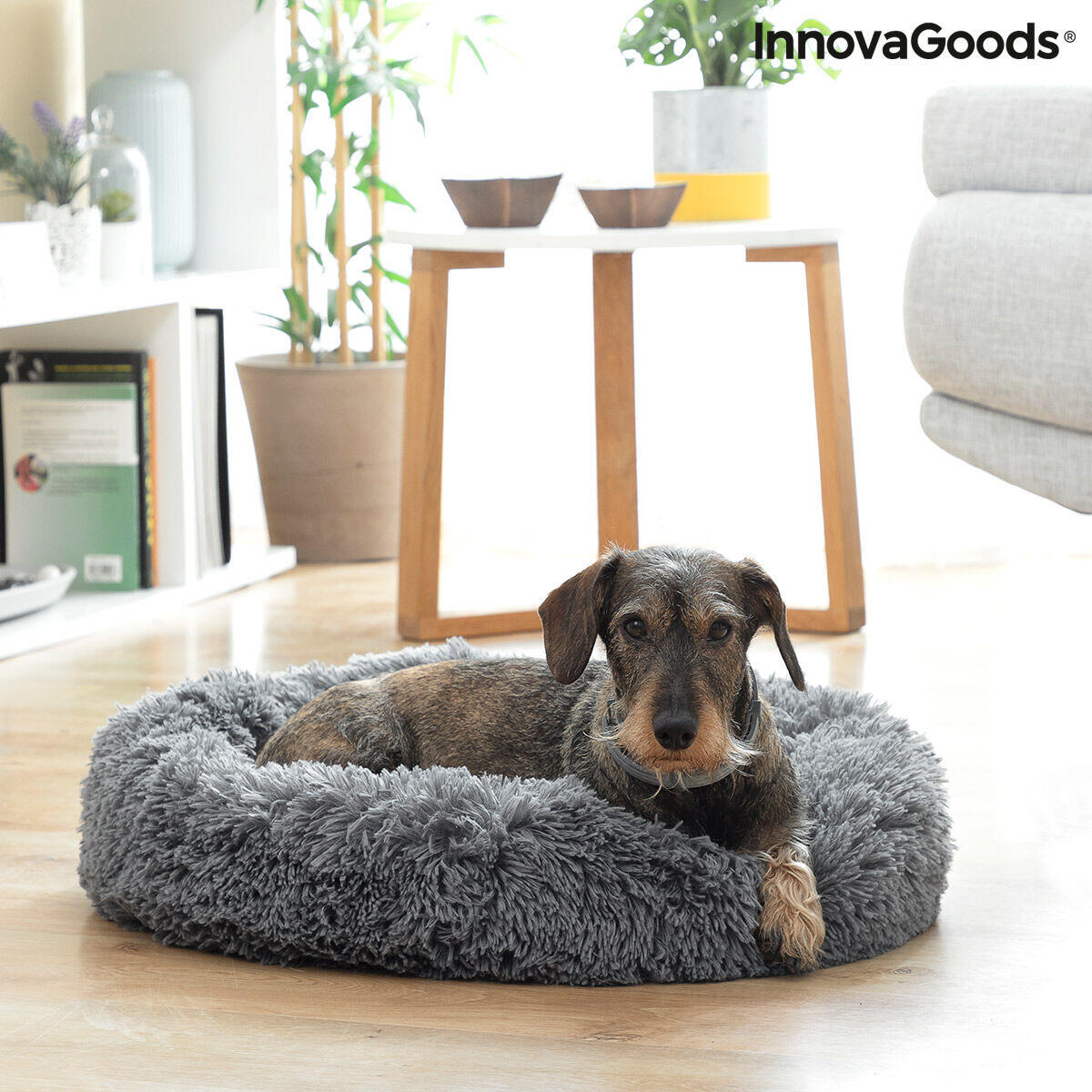 Cama Antiestrés para Mascotas Bepess InnovaGoods – Extra Suave y Calmante con Borde Elevado